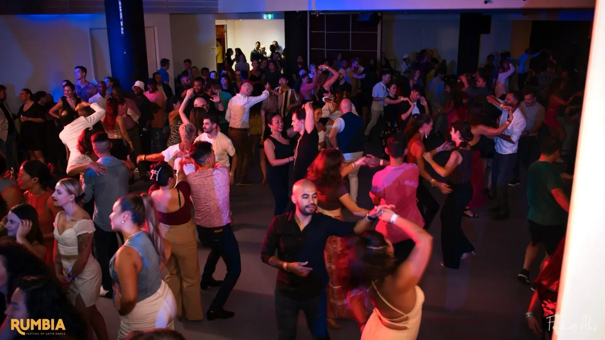 Social dancing at a Rumbia party