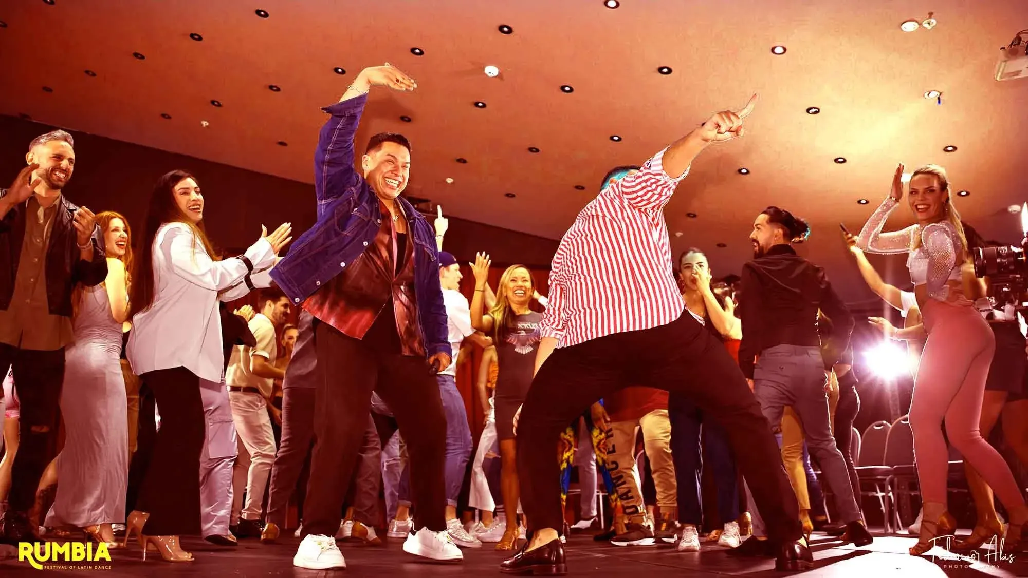 Dancers on stage at Rumbia